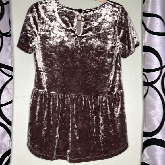 Pleione plum color crushed velvet top - Picture 9 of 9